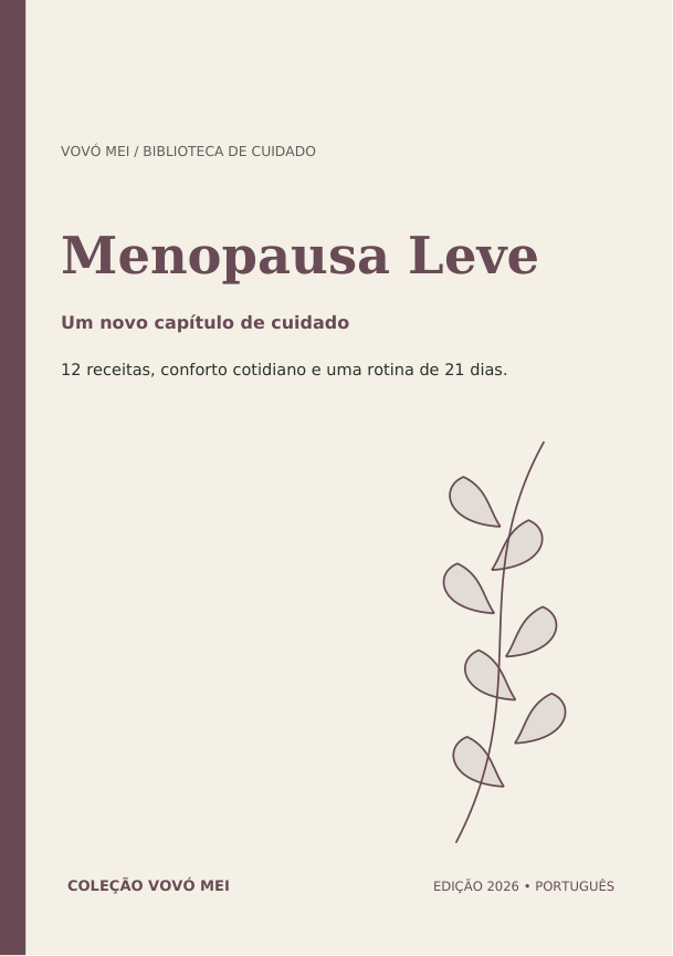 Capa do e-book Menopausa Leve
