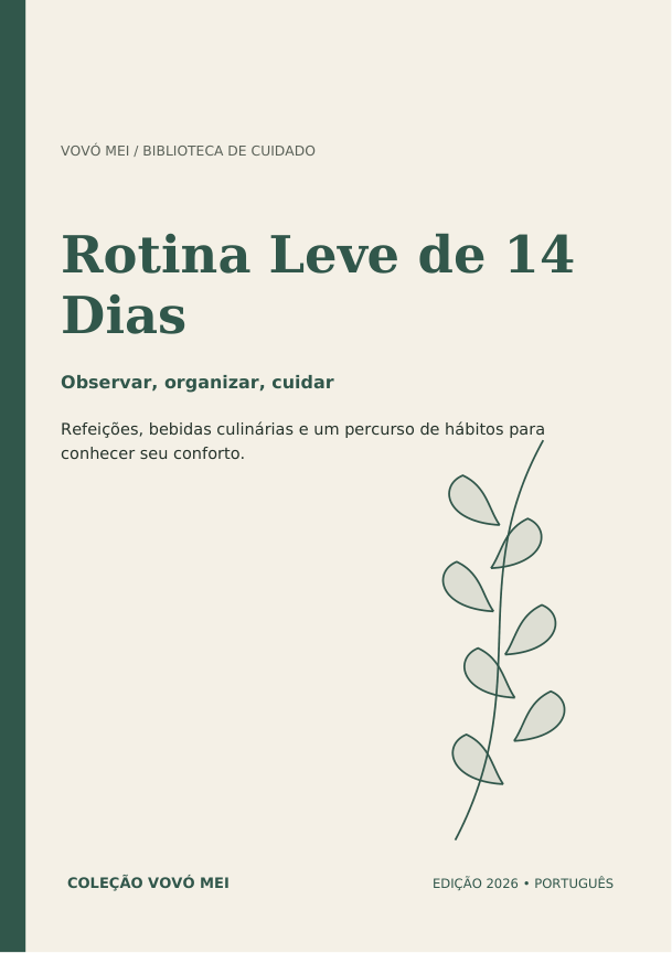 Capa do e-book Rotina Leve de 14 Dias